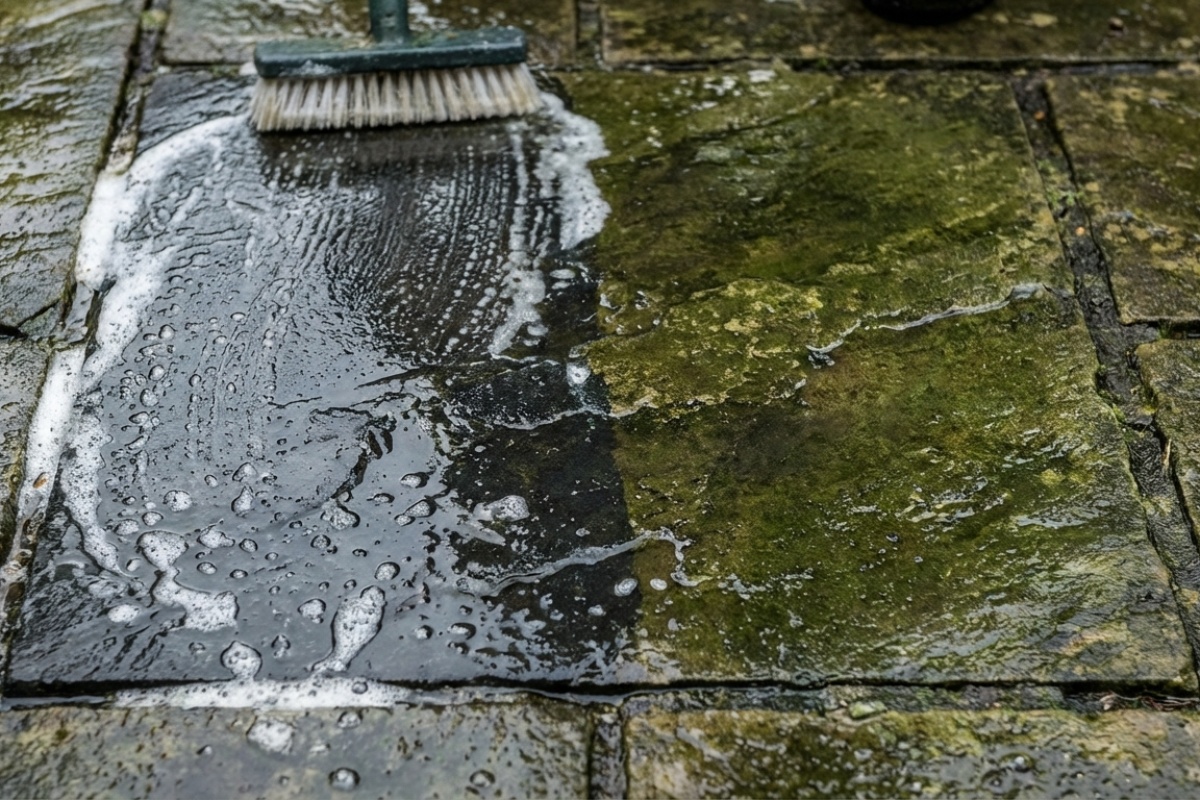 Hur man rengör en svartnad uteplats och trädgårdsgångar med nästan ingen ansträngning med enkla metoder som verkligen fungerar – image 1