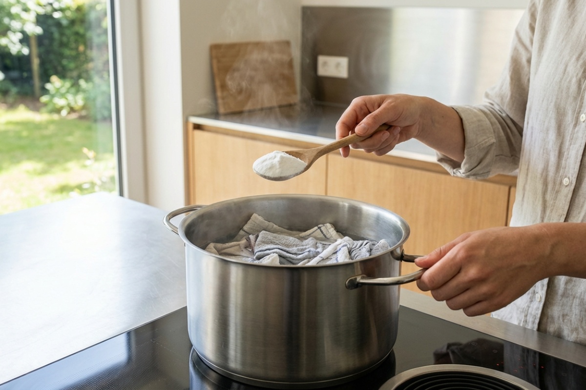 Varken i tvättmaskinen eller för hand: knepet för att tvätta och desinficera disktrasor och få dem skinande rena utan ansträngning – image 2