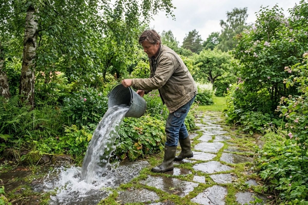 Hur man rengör en svartnad uteplats och trädgårdsgångar med nästan ingen ansträngning med enkla metoder som verkligen fungerar – image 2